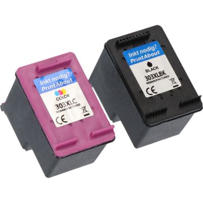 Huismerk HP 303 (3YM92AE) Inktcartridge Zwart + 3 kleuren Multipack 