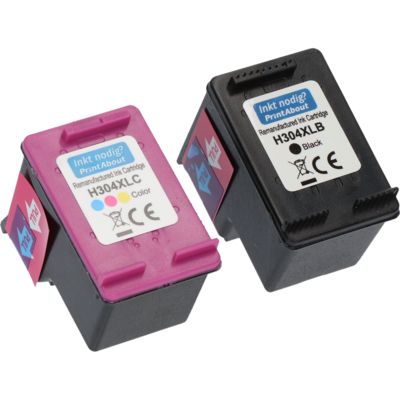 Huismerk HP 304 (3JB05AE) Inktcartridge Zwart + 3 kleuren Multipack