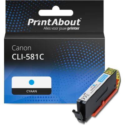 Huismerk Canon CLI-581C Inktcartridge Cyaan 