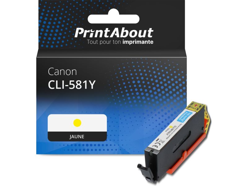 4 Cartouches D'encre Jaune Compatibles Canon PIXMA C-581 - Pour TS6150, TS705, TS8251, TS9551c Et Autres
