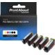 Cartouche compatible Canon PGI-580/CLI-581 BK/CMYK - 5 couleurs - Multipack