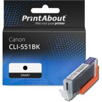 Huismerk Canon CLI-551BK Inktcartridge Zwart
