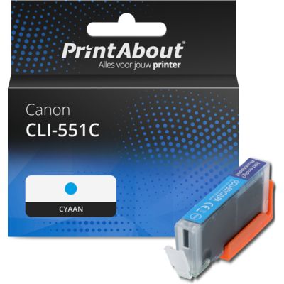 Huismerk Canon CLI-551C Inktcartridge Cyaan