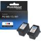 Cartouche compatible Canon PG-560 / CL-561 - Noir + 3 couleurs - Multipack
