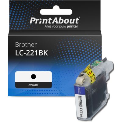 Huismerk Brother LC-221BK Inktcartridge Zwart