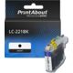 PrintAbout Huismerk vervangt Brother LC-221BK Inktcartridge Zwart
