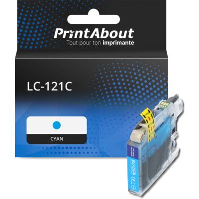 Cartouche compatible Brother LC-121C - Cyan