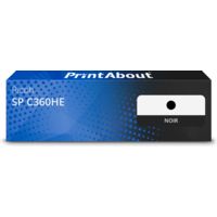 Toner compatible Ricoh SP C360HE (408184) - Noir - Grande capacité