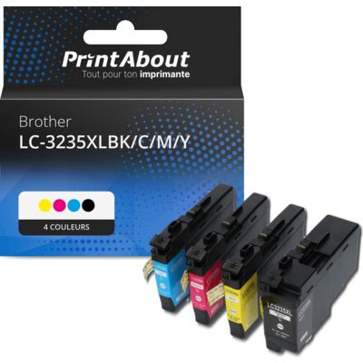 Cartouche compatible Brother LC-3235XLBK/C/M/Y - 4 couleurs - Multipack