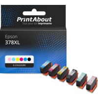 Cartouche compatible Epson 378XL (C13T37984010) - 6 couleurs - Grande capacité - Multipack