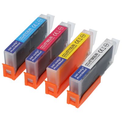 Cartouche compatible Canon CLI-571BK/C/M/Y - 4 couleurs - Multipack