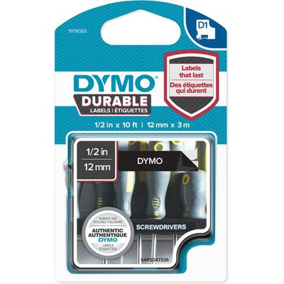 Dymo Durable 1978367 Tape Zwart op oranje (12 mm)
