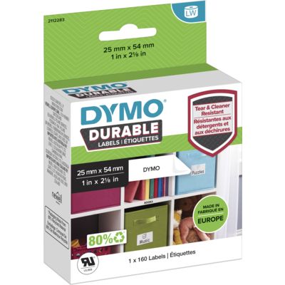 Dymo Durable 2112283 Etiket Zwart op wit (54 mm x 25mm)