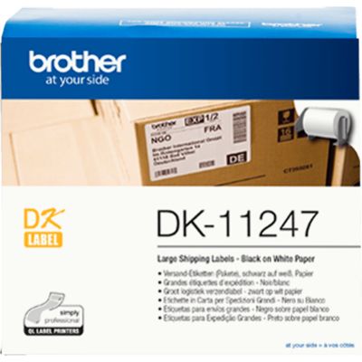 Brother DK-11247 Etiket Zwart op wit (103 mm x 164 mm)