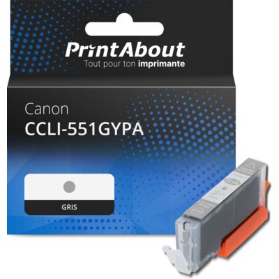 Cartouche compatible Canon CCLI-551GYPA - Gris