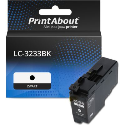 PrintAbout Huismerk vervangt Brother LC-3233BK Inktcartridge Zwart