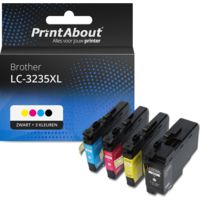 Huismerk Brother LC-3235XL Inktcartridge Zwart + 3 kleuren Multipack