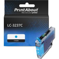 PrintAbout Huismerk vervangt Brother LC-3237C Inktcartridge Cyaan