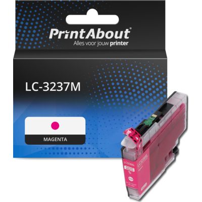 PrintAbout Huismerk vervangt Brother LC-3237M Inktcartridge Magenta