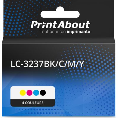 Cartouche compatible Brother LC-3237BK/C/M/Y - 4 couleurs - Multipack