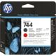 HP F9J88A (744) - Noir mat + rouge - Tête d'impression