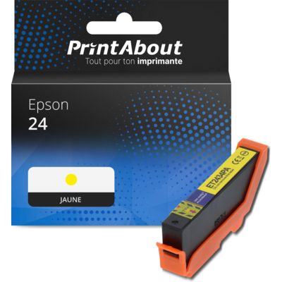 Cartouche compatible Epson 24 (C13T24244012) - Jaune