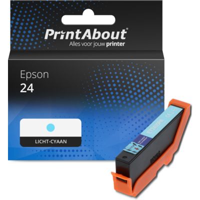 Huismerk Epson 24 (C13T24254012) Inktcartridge Licht-cyaan