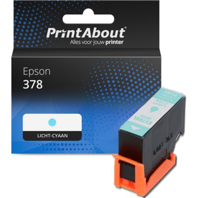 Huismerk Epson 378 (C13T37854010) Inktcartridge Licht-cyaan