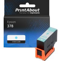 Cartouche compatible Epson 378 (C13T37854010) - Cyan clair