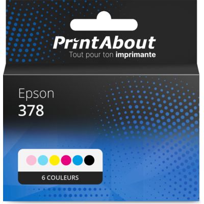 Cartouche compatible Epson 378 (T3781/82/83/84/85/86) - 6 couleurs - Multipack