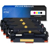 Toner compatible HP 415A (W2030A) - 4 couleurs - Multipack