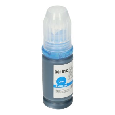 Huismerk Canon GI-51C Inktcartridge Cyaan