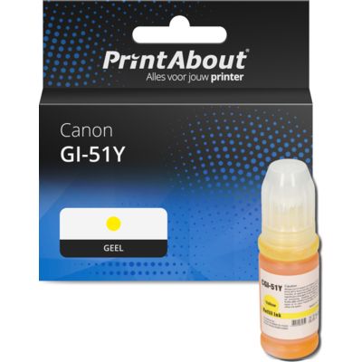 Huismerk Canon GI-51Y Inktcartridge Geel