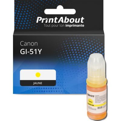 Cartouche compatible Canon GI-51Y - Jaune