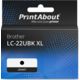 Huismerk Brother LC-22UBK XL Inktcartridge Zwart Hoge capaciteit