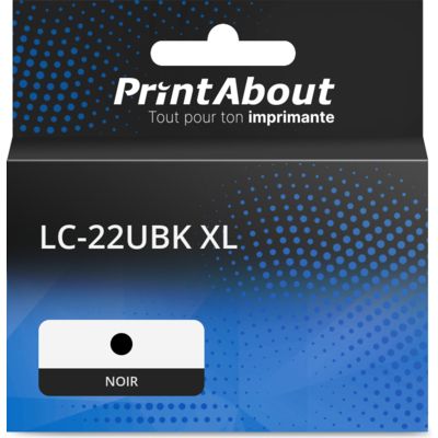 Cartouche compatible Brother LC-22UBK XL - Noir - Grande capacité