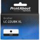 Cartouche compatible Brother LC-22UBK XL - Noir - Grande capacité