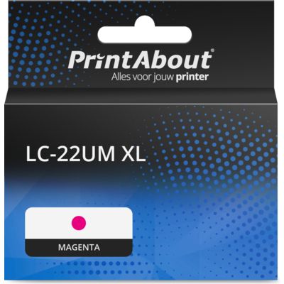 PrintAbout Huismerk vervangt Brother LC-22UM XL Inktcartridge Magenta Hoge capaciteit