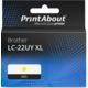 Huismerk Brother LC-22UY XL Inktcartridge Geel Hoge capaciteit