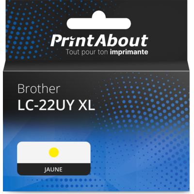 Cartouche compatible Brother LC-22UY XL - Jaune - Grande capacité