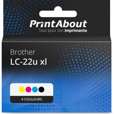 Cartouche compatible Brother LC-22u xl (LC-22U) - 4 couleurs - Multipack