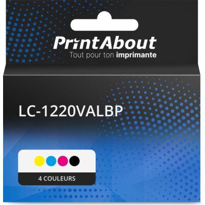 Cartouche compatible Brother LC-1220VALBP - 4 couleurs - Multipack