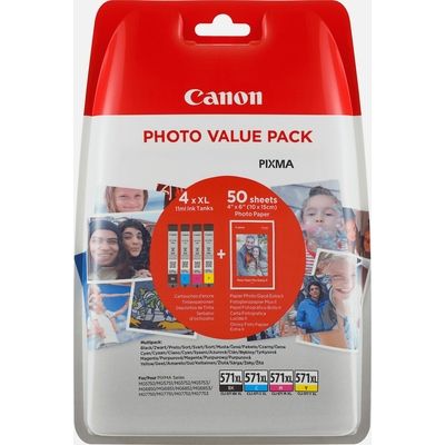 Canon CLI-571XL BK/C/M/Y + Photo pack Inktcartridge 4-kleuren Multipack Hoge capaciteit
