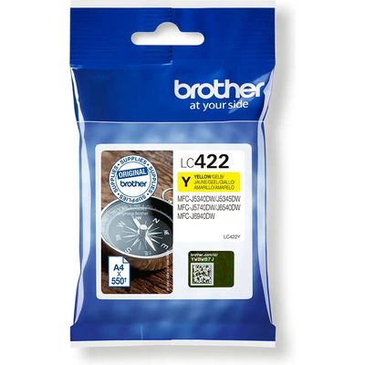 Brother LC-422Y Inktcartridge Geel