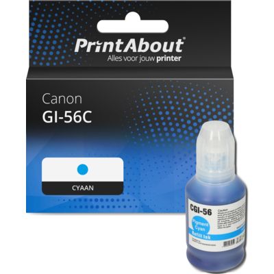 Huismerk Canon GI-56C Inktcartridge Cyaan