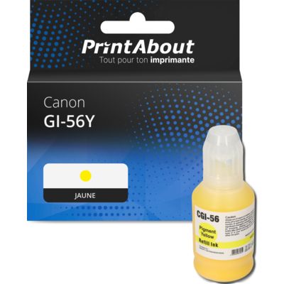Cartouche compatible Canon GI-56Y - Jaune