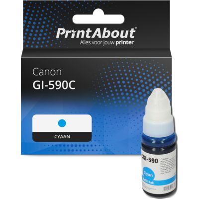 Huismerk Canon GI-590C Inktcartridge Cyaan