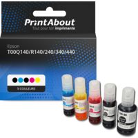 Cartouche compatible Epson T00Q140/R140/240/340/440 (105) - 5 couleurs - Multipack