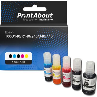 Cartouche compatible Epson T00Q140/R140/240/340/440 (105) - 5 couleurs - Multipack