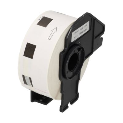 PrintAbout Huismerk vervangt Brother DK-11218 Etiket Zwart op wit (24 mm)